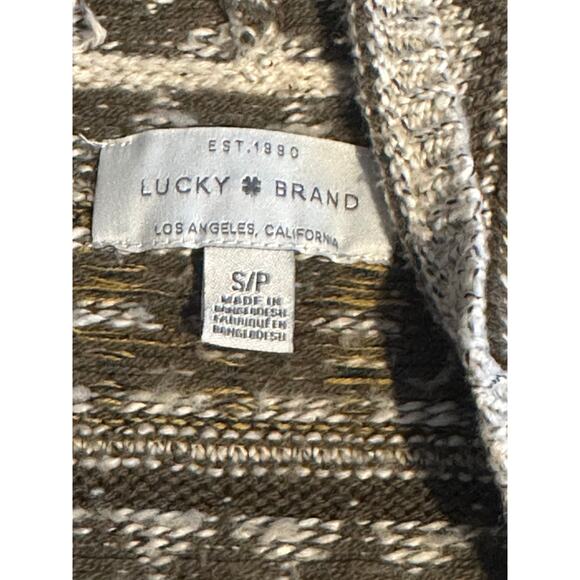 Lucky Brand Open Front Border Cardigan with Pockets Womens Size Women’s Small - Picture 5 of 6